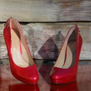 Joan & David Fuschia Patent Leather Dawilma Pumps